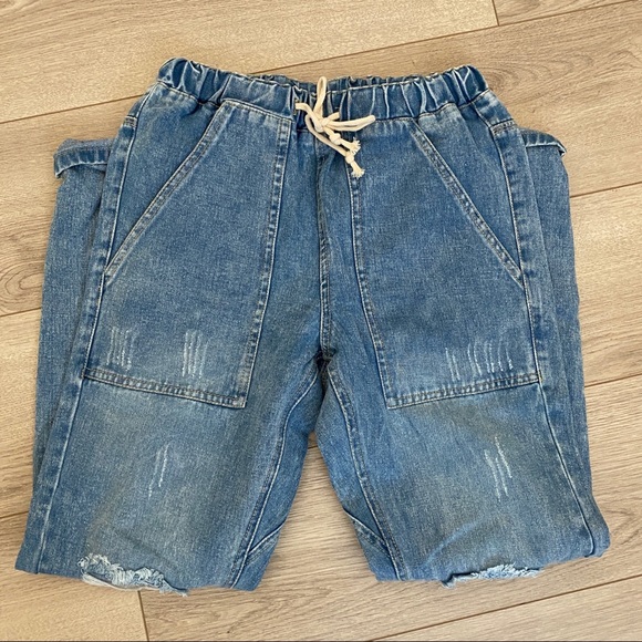 Distressed Pocketed Denim Jogger - Picture 7 of 7